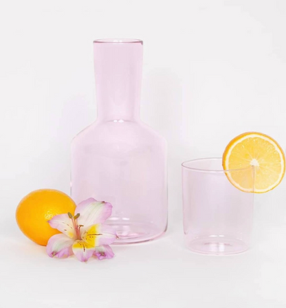 Maison Balzac Carafe & Glass - Pink