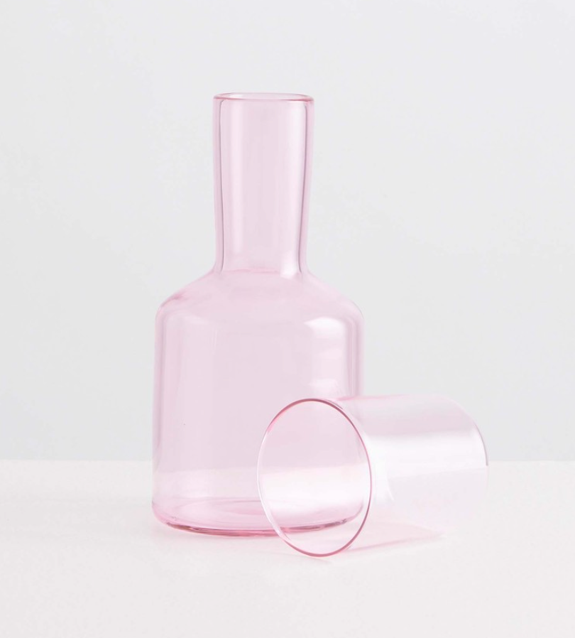 Maison Balzac Carafe & Glass - Pink