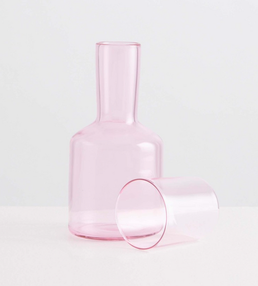 J'ai Soif Carafe & Glass - Pink